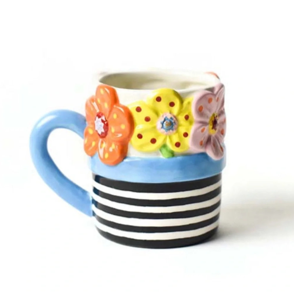 Happy Everything Flowers Shaped Mug